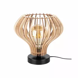 Lampka nocna drewniana z abażurem Lampka nocna drewniana z abażurem