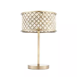 Lampka nocna Hudson , mosiężna z kryształkami w stylu nowoczesnym Lampka nocna Hudson , mosiężna z kryształkami w stylu nowoczesnym