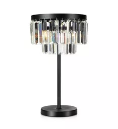 Lampa stołowa, nocna z kryształkami w kształcie sopli