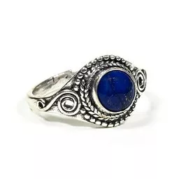 Srebrny pierścionek z lapis lazuli Fraida