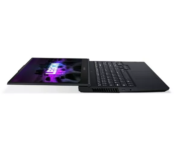 laptop gamingowy lenovo legion 5 15ach6h czarny widok na rozlozony laptop