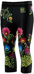 Legginsy sportowe damskie FOLK 3 4 Legginsy sportowe damskie FOLK 3 4