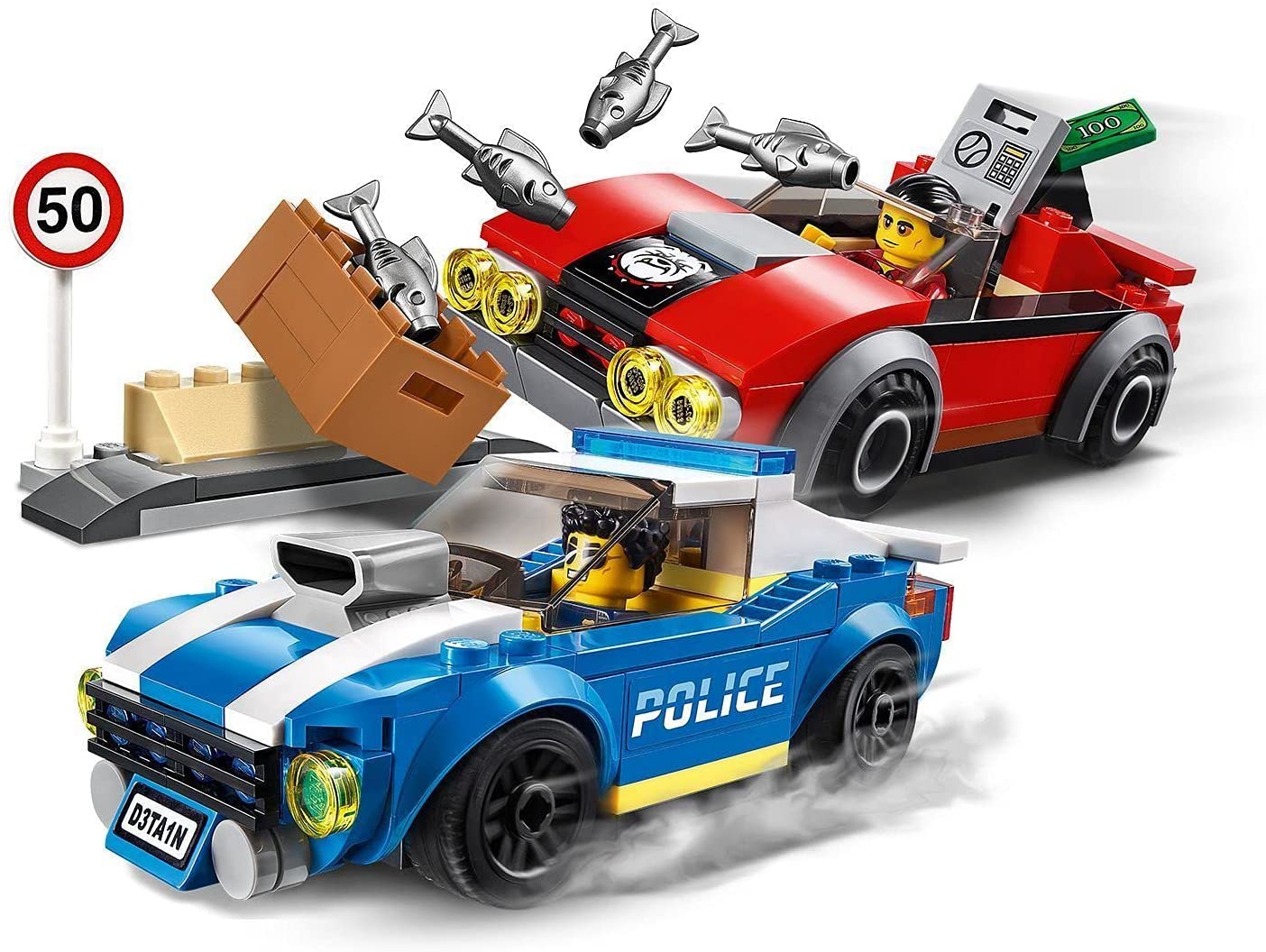 Pościg Lego City zabaw samochodami Pościg Lego City zabaw samochodami