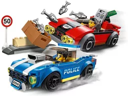 Pościg Lego City zabaw samochodami Pościg Lego City zabaw samochodami
