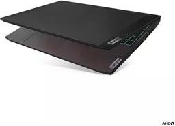 Laptop LENOVO IdeaPad Gaming 3 15ACH6 czarny przymknięty prawy bok Laptop LENOVO IdeaPad Gaming 3 15ACH6 czarny przymknięty prawy bok
