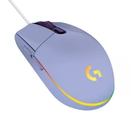 Myszka komputerowa Logitech G102 liliowa lewy bok widok od góry