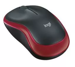Mysz Logitech M185 czarno-czerwona front