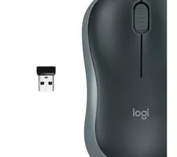 Mysz Logitech M185 czarno-szara z góry i USB