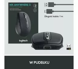 Mysz Logitech MX Anywhere 3 czarna kompletacja