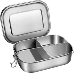 Lunch box z przegródkami ze stali nierdzewnej Lunch box z przegródkami ze stali nierdzewnej