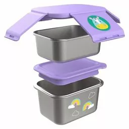 Piętrowy lunch box z jednorożcem Piętrowy lunch box z jednorożcem