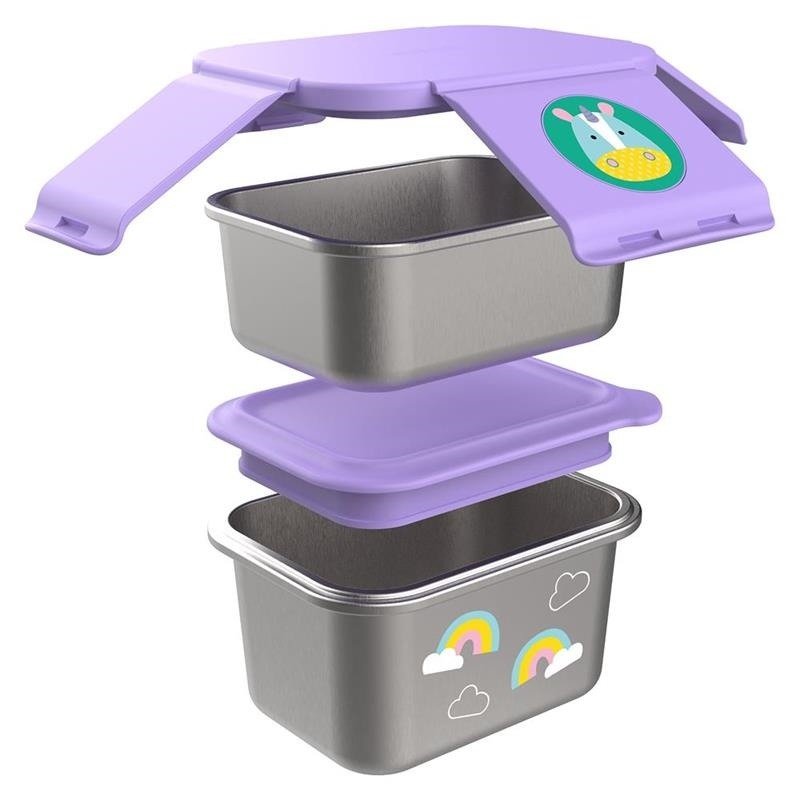 Piętrowy lunch box z jednorożcem Piętrowy lunch box z jednorożcem
