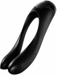 Masażer waginy na palec czarny Satisfyer Candy Cane Masażer waginy na palec czarny Satisfyer Candy Cane