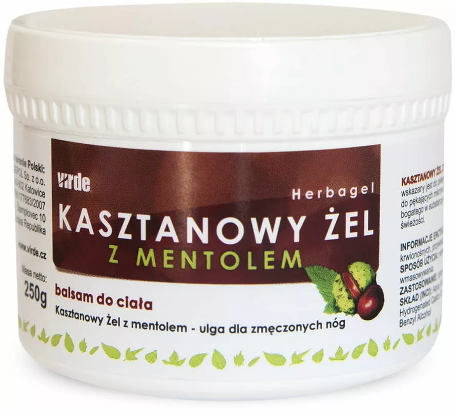 kasztanowy zel z mentolem verde na opuchniete i zmeczone nogi