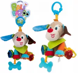 Maskotka piesek grzechotka-gryzak kolorowe elementy Maskotka piesek grzechotka-gryzak kolorowe elementy