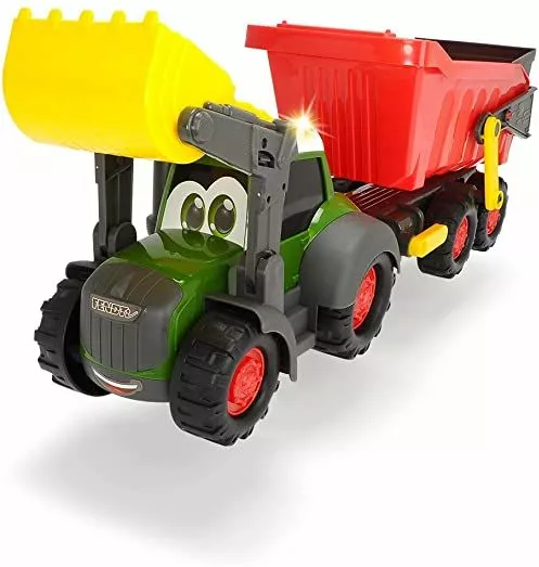 dickie 204119000 abc happy fendt traktor z przyczepa 65cm