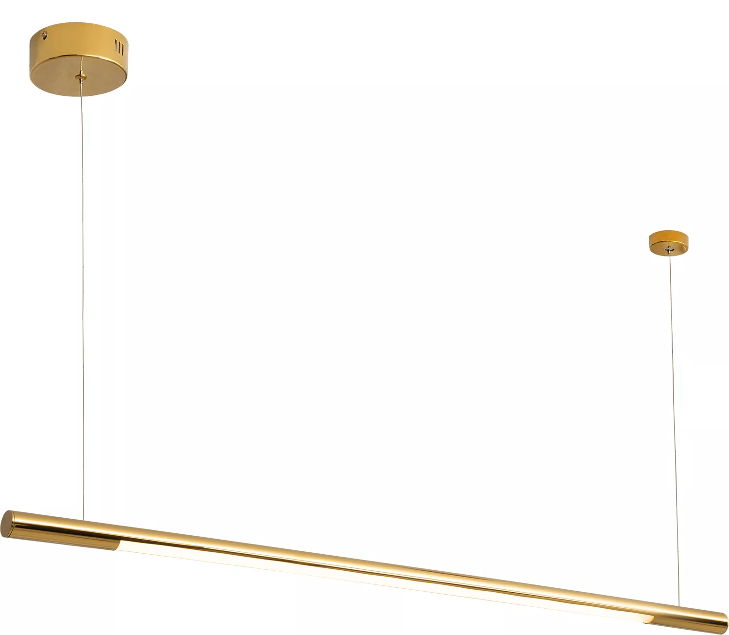 lampa wiszaca maxlight zlota typu tuba