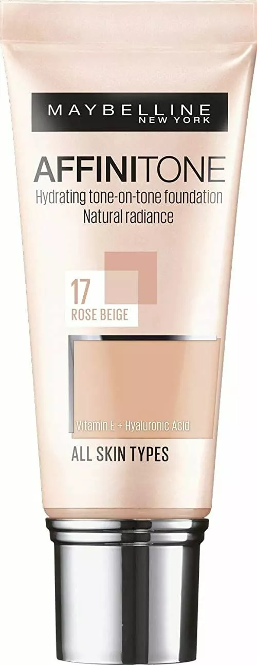 maybelline new york affinitone nawilzajacy podklad do twarzy w plynie z kwasem hialuronowym i witamina e fluid