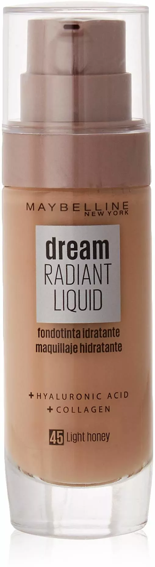maybelline new york dream radiant liquid plynny podklad jasny odcien miodu 045 jasny miod