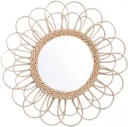 Wiklinowe okrągłe lustro w stylu boho Wiklinowe okrągłe lustro w stylu boho