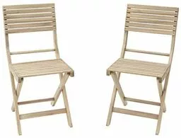 Dwa krzesła ogrodowe, drewniane Solis