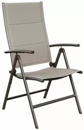 Krzesło ogrodowe, aluminiowe, z regulowanym oparciem Orion