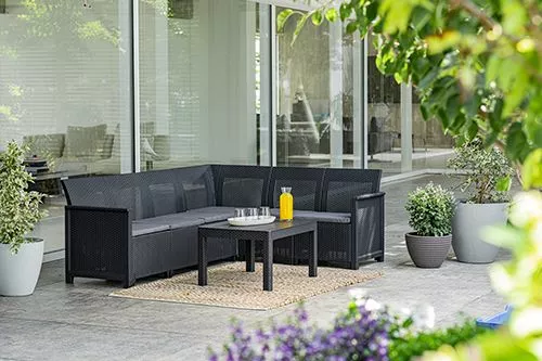 keter zestaw ogrodowy sofa stol formowany plastik
