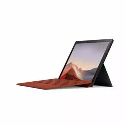 Microsoft Surface Pro 7 czarny zestaw z prawej strony Microsoft Surface Pro 7 czarny zestaw z prawej strony