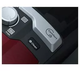 Odkurzacz Miele Blizzard CX1 Red Edition Parquet PowerLine czerwono czarny zbliżenie na przyciski