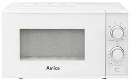 Kuchenka mikrofalowa AMICA AMGF 20M1GW w kolorze białym z okrągłymi pokrętłami 