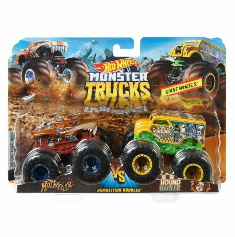 hot wheels pojazd monster truck 2pak mix