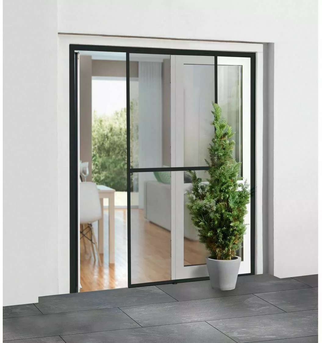 aluminiowa moskitiera drzwiowa przesuwna 120 x 240 cm
