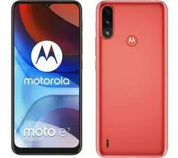 Motorola Moto E7 Power czerwony front i tył 