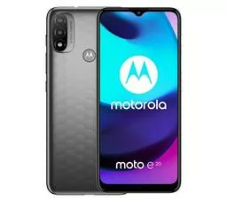 Motorola Moto E20 2 szary front i tył Motorola Moto E20 2 szary front i tył