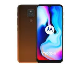 Motorola Moto E7 Plus 4 pomarańczowy front i tył Motorola Moto E7 Plus 4 pomarańczowy front i tył