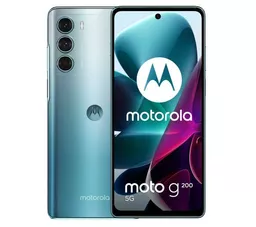 Motorola moto g200 5G 8 128GB widok na mroźno błękitną obudowę Motorola moto g200 5G 8 128GB widok na mroźno błękitną obudowę
