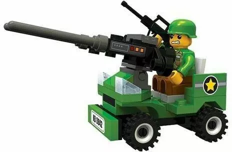 klocki konstrukcyjne blocki myarmy woz z dzialem