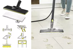 Myjka parowa do okien Karcher SC EasyFix prezentacja wymiany pada z mikrofibry i czyszczenie nim podłogi Myjka parowa do okien Karcher SC EasyFix prezentacja wymiany pada z mikrofibry i czyszczenie nim podłogi