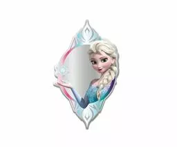 Przykład ciekawej naklejki lustrzanej na ścianę dla dziewczynki z motywem Frozen