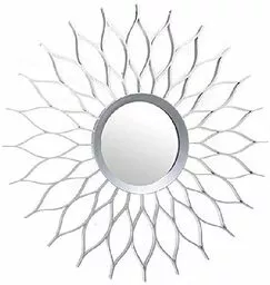 Dekoracja ścienna- naklejka lustrzana w kształcie słońca 