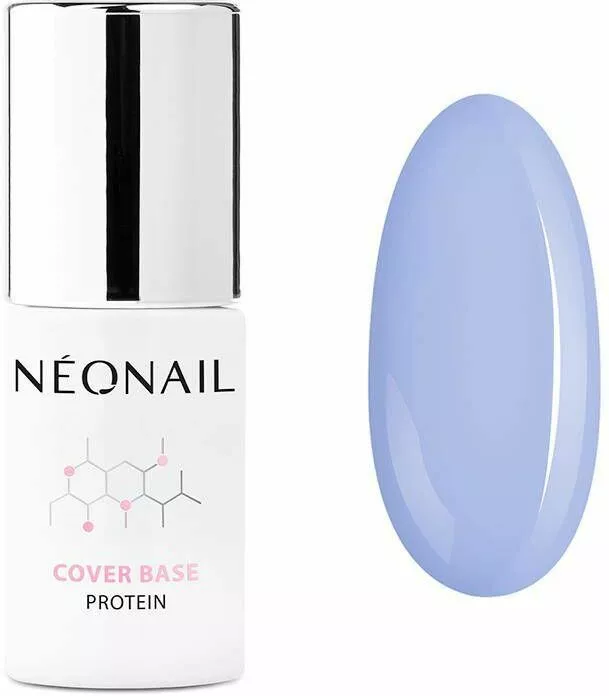 neonail lakier hybrydowy 7 cover base protein pastel blue