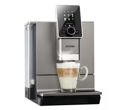 Ekspres Nivona CafeRomatica 930 srebrny lewy bok widok na zaparzanie jednej kawy
