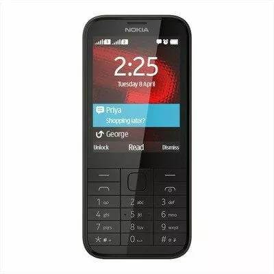 nokia 225 czarny z przodu