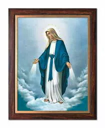 Obraz Matki Boskiej Niepokalanej w ozdobnej ramie