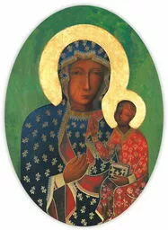 Owalna ikona Matki Boskiej Częstochowskiej Owalna ikona Matki Boskiej Częstochowskiej