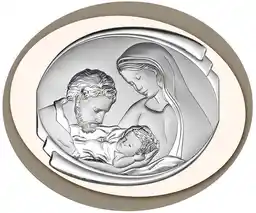 Srebrny obraz Świętej Rodziny w ramce o wymiarze 52,4 x 43,6 cm Srebrny obraz Świętej Rodziny w ramce o wymiarze 52,4 x 43,6 cm
