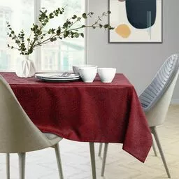 Obrus 350x150 AmellaHome bordowy prezentacja ułożenia na stole Obrus 350x150 AmellaHome bordowy prezentacja ułożenia na stole