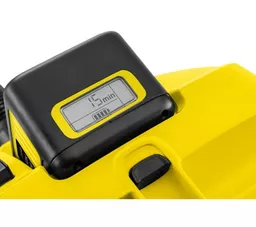 Odkurzacz Karcher WD 3 Premium Set żółto srebrny zbliżenie na panel baterii