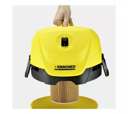 Odkurzacz Karcher WD 3 żółto czarny prezentacja filtra Odkurzacz Karcher WD 3 żółto czarny prezentacja filtra