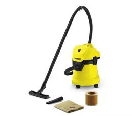 Odkurzacz Karcher WD 3 żółto czarny prezentacja wszystkich elementów Odkurzacz Karcher WD 3 żółto czarny prezentacja wszystkich elementów
